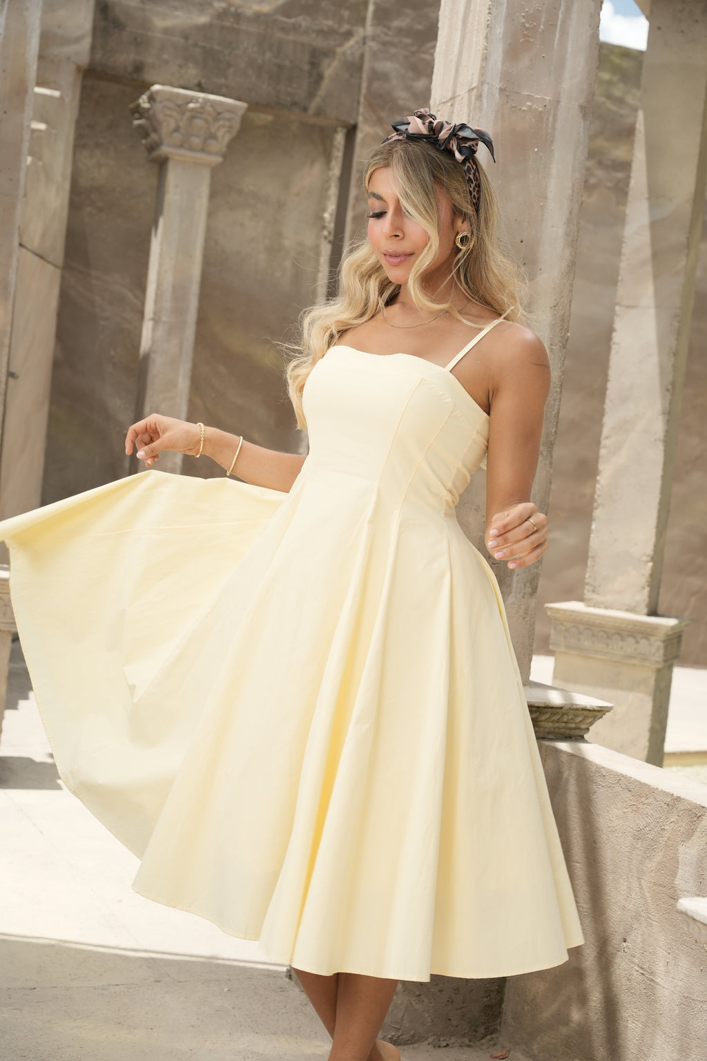 Vestido Limoncello Midi Amarillo