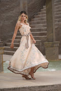 Vestido Aurora Largo Floral con Apliques