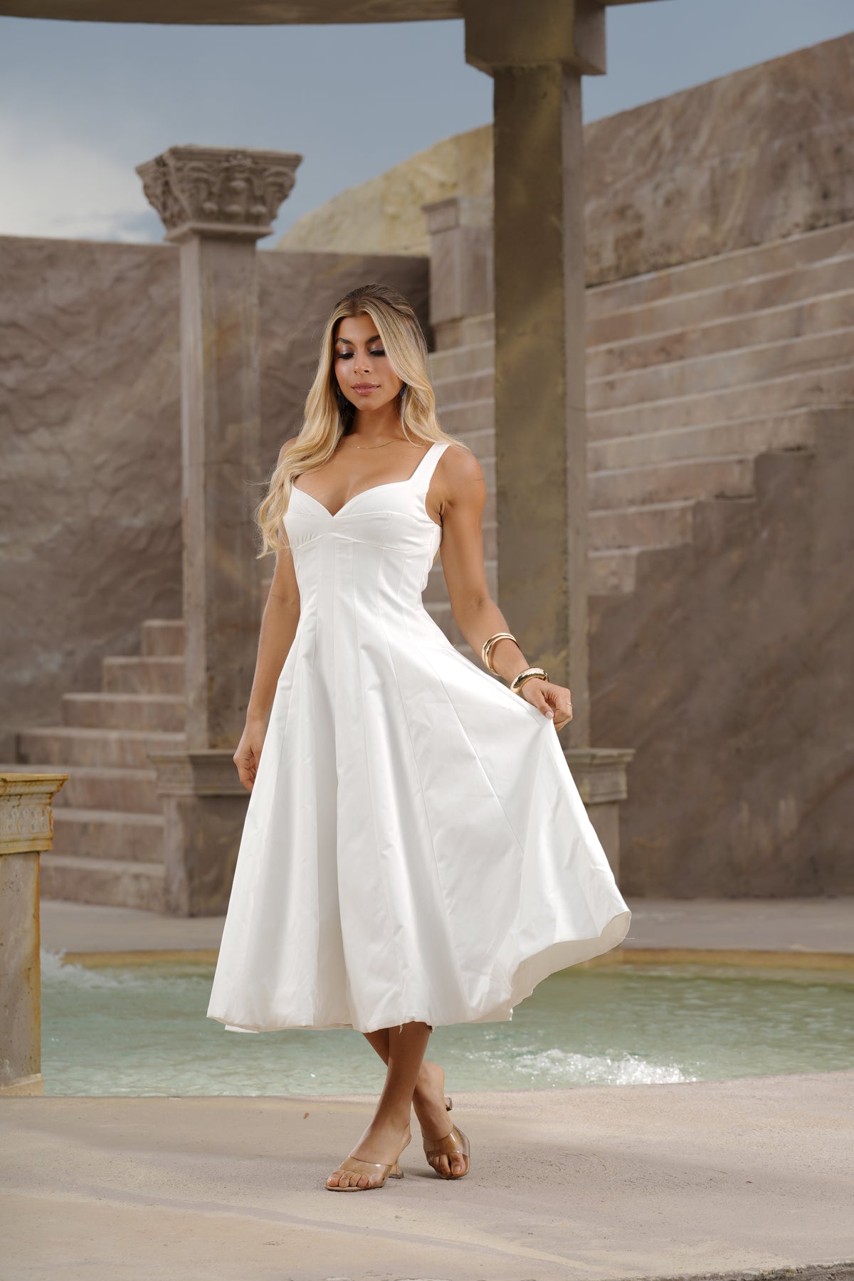 Vestido Midi Princesa Blanco