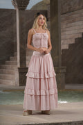 Set Rosa Smock con Volantes