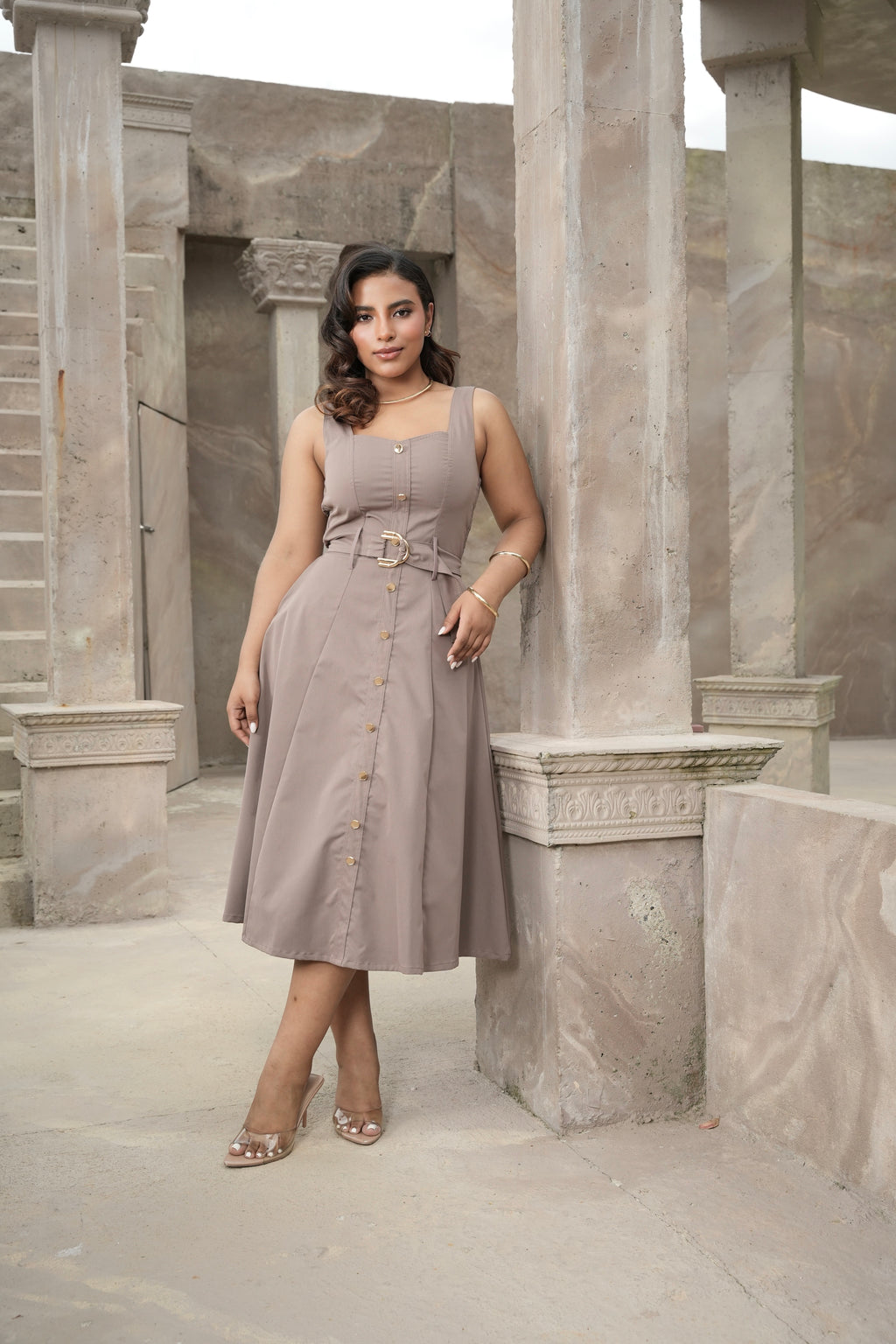 Vestido Siena Midi con Cinturón