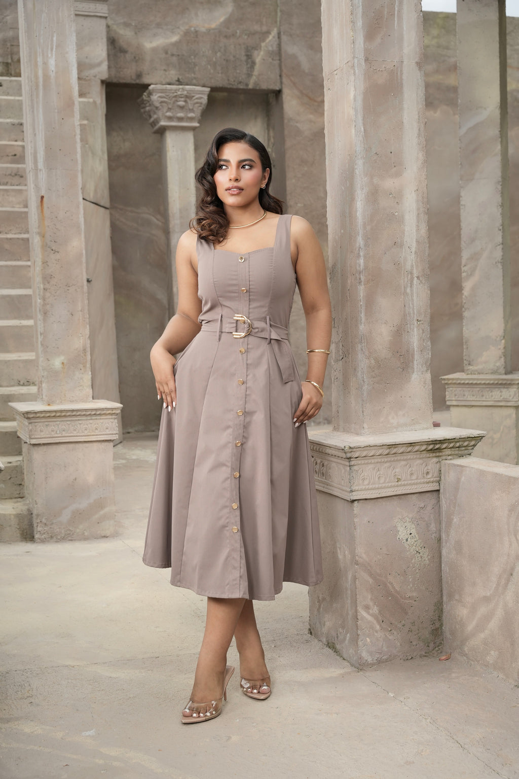 Vestido Siena Midi con Cinturón